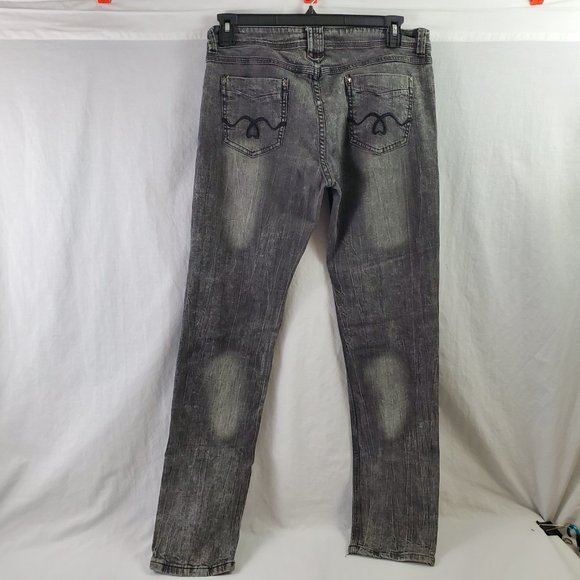 🤑 Betty Jane Skinny Jeans Gray Juniors Size 13/14 - Picture 4 of 8